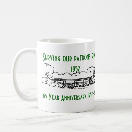 65 Jahr-Jahrestags-Tasse Kaffeetasse (Links)