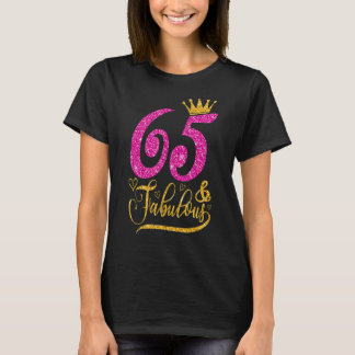 65 Jahre alt 65 & fabelhaft 65. Geburtstag Königin T-Shirt