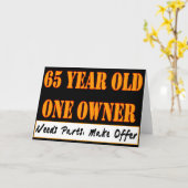 65 Jahre alt, ein Eigentümer - benötigt Teile, Ang Karte (Gelbe Blume)