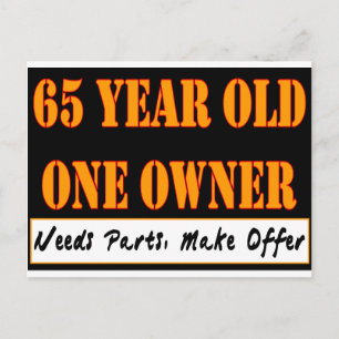 65 Jahre alt, ein Eigentümer - benötigt Teile, Ang Postkarte
