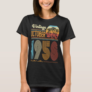 65 Jahre alt Geburtstag Vintag Oktober 1958 Frauen T-Shirt