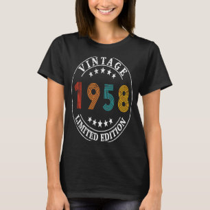 65 Jahre alt Retro Vintag 1958 65. Geburtstag T-Shirt