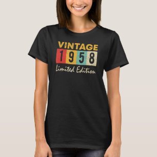65 Jahre alt Vintag 1958 65. Geburtstag T-Shirt