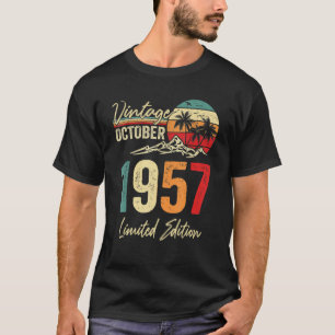 65 Jahre alte Vintage Oktober 1957 65. Geburtstag T-Shirt