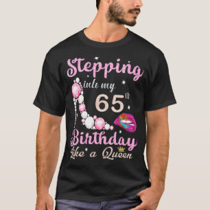 65 Jahre alter Schritt in meinen 65 Geburtstag wie T-Shirt