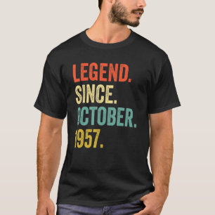 65 Jahre alter Vintager Legende seit Oktober 1957 T-Shirt