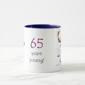 '65 Jahre junge' Tasse (Zentrum)