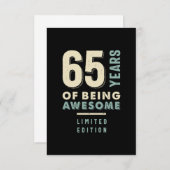 65 Jahre Phantastisch sein - 65. Geburtstag RSVP Karte (Vorne/Hinten)