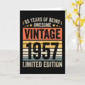 65 Jahre Phantastisch Vintag 1957 Karte (Gelbe Blume)