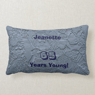 65 Jahre Young Silver Blue Doll, Name, komfortabel Lendenkissen