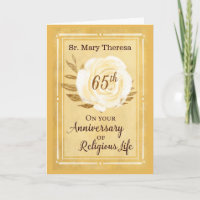 65. Jahrestag des religiösen Lebens Nun White Rose
