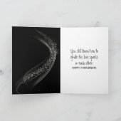 65. Jahrestag Sparklers auf schwarz Karte (Innenseite)