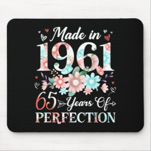 65-jährige, hergestellt in 1961 floral 65. Geburts Mousepad