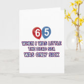 65 jährige Meergeburtstagsentwürfe Karte (Gelbe Blume)
