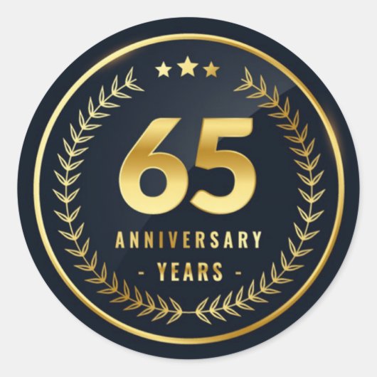 65-jähriger Umschlag Aufkleber (Vorderseite)