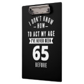 65-jähriges Geschenk | 65. Geburtstagsgeschenkidee Klemmbrett (Links)