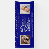 65. Jubiläum Dann & Jetzt Fotos | Blau und Silber Banner (Vertikal)