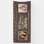 65. Jubiläum Dann & Jetzt Fotos | Champagne Banner (Vertikal)