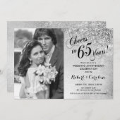 65. Jubiläum mit Foto - Silber Einladung (Vorne/Hinten)