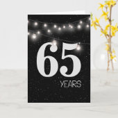 65. Jubiläum mit Leuchten und Sternen Karte (Gelbe Blume)