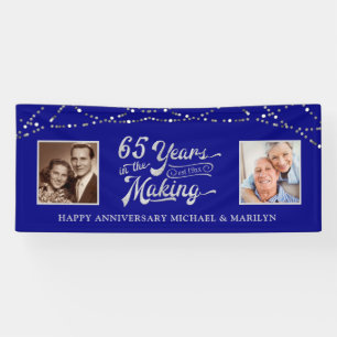 65. Jubiläum Saphirblaue Lichterkette Foto Banner