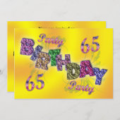 65. Party Einladung (Vorne/Hinten)