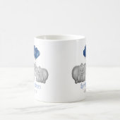 65. Saphire Hochzeitstag Elefantengeschenk Kaffeetasse (Mittel)