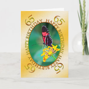 65. Schmetterling und Blume Geburtstagkarte Karte