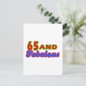 65 und fabelhafte Geburtsdesigns Postkarte (Stehend Vorderseite)