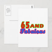 65 und fabelhafte Geburtsdesigns Postkarte (Vorne/Hinten)