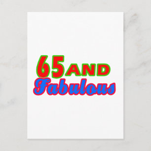65 und fabelhafte Geburtsdesigns Postkarte