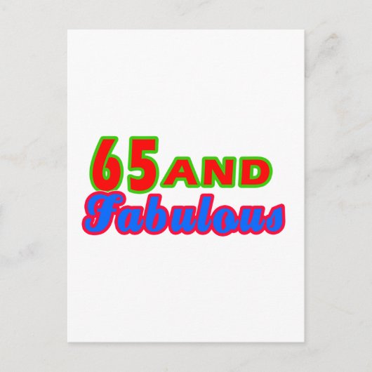 65 und fabelhafte Geburtsdesigns Postkarte (Vorderseite)