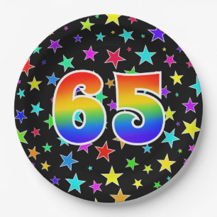65. Veranstaltung: Bold, Fun, Colorful Rainbow 65 Pappteller