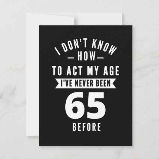 65 Year Old Gift | 65th Birthday Gift Ideas Save The Date (Vorderseite)