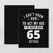 65 Year Old Gift | 65th Birthday Gift Ideas Save The Date (Vorne/Hinten)