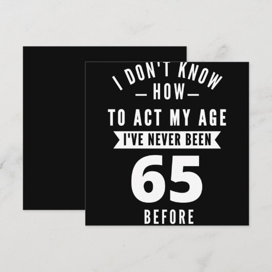 65 Year Old Gift | 65th Birthday Gift Ideas Save The Date (Vorne/Hinten)