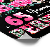 65 Year Old Made In 1961 Floral 65th Birthday Wome Poster (Ecke)