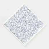 65th Age Random Number Pattern Blue/White Serviette (Ecke)