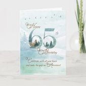 65th Birthday Evergreen Pines and Deer Nature Karte (Vorderseite)
