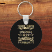 65th Birthday For Men Mythology Of November 1960  Schlüsselanhänger (Vorderseite)