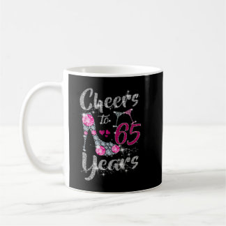 65th Birthday Gifts Cheers To 65 Year Old Wine hig Kaffeetasse