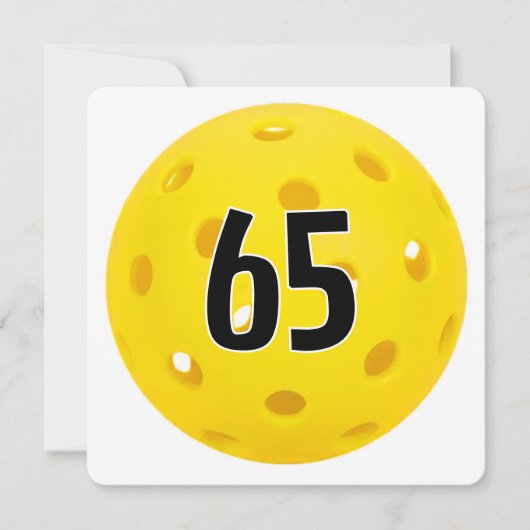 65th Birthday Pickleball Party Einladung (Vorderseite)