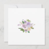 65th Birthday Pretty Purple Floral Invitation Einladung (Rückseite)