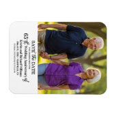 65th Wedding Anniversary Save the Date Photo Magnet (Horizontal)