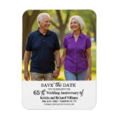 65th Wedding Anniversary Save the Date Photo Magnet (Vertikal)