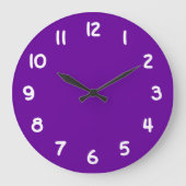 660099 lila große wanduhr (Vorderseite)