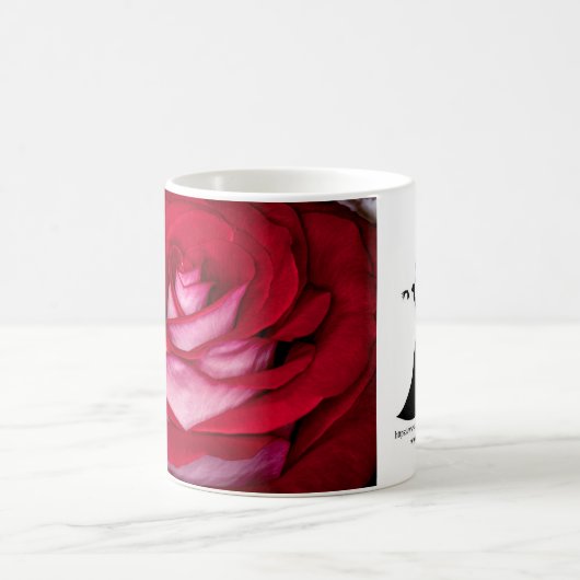6621-Rot, Weiß und Rosa Kaffeetasse (Mittel)