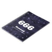 666 Angelnzahl Sterne Höhere Selbstausrichtung Notizblock (Linke Seite)