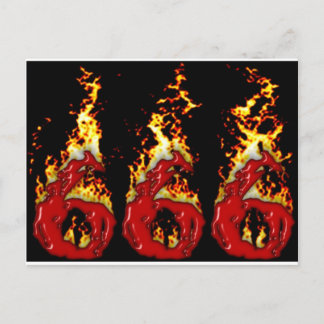 666 Blut und Feuer Postkarte