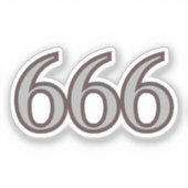 666 Engelszahl Balance Aufkleber (Vorderseite)